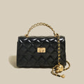 Mini Quilted Chain Strap Bag with Top Handle-0