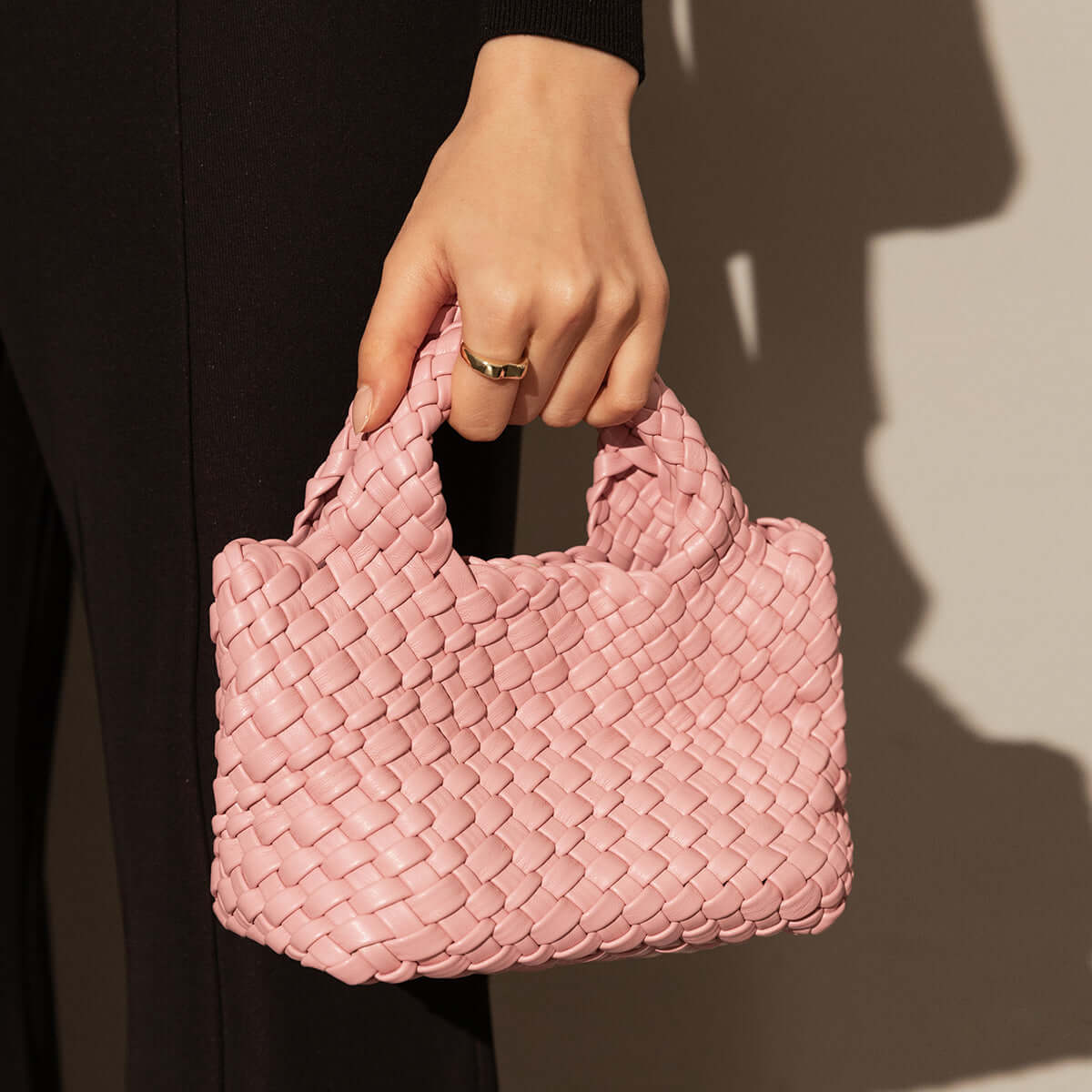 Mini Woven Top Handle Bag-5