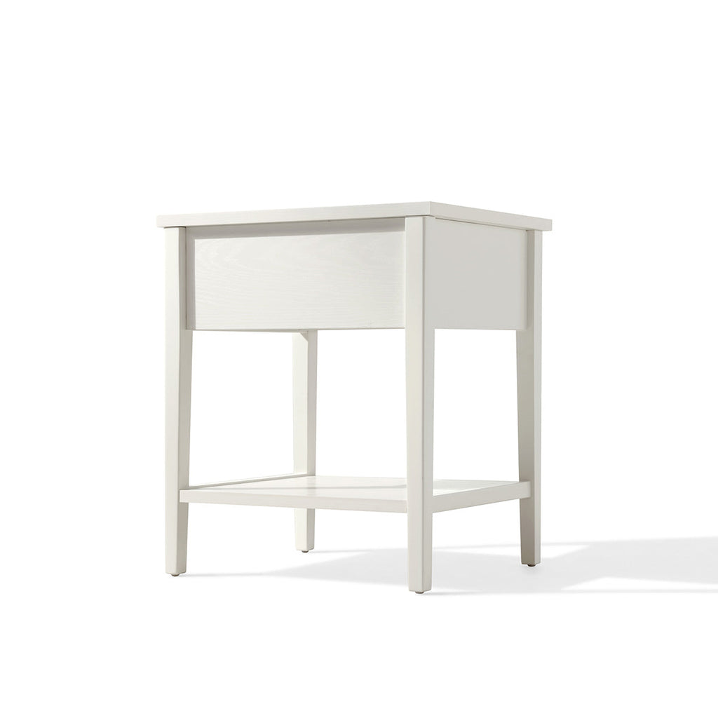 Minimalist Cream Storage Bedside Table-1