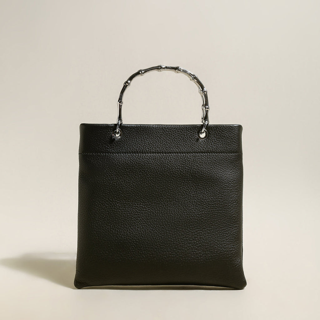 Minimalistic Square Structured Top Handle Bag-0