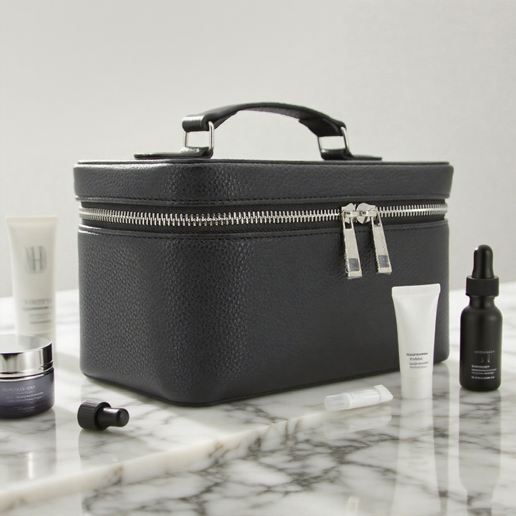 Necessär & Sminkväska – Lyxig toalettväska i läderlook