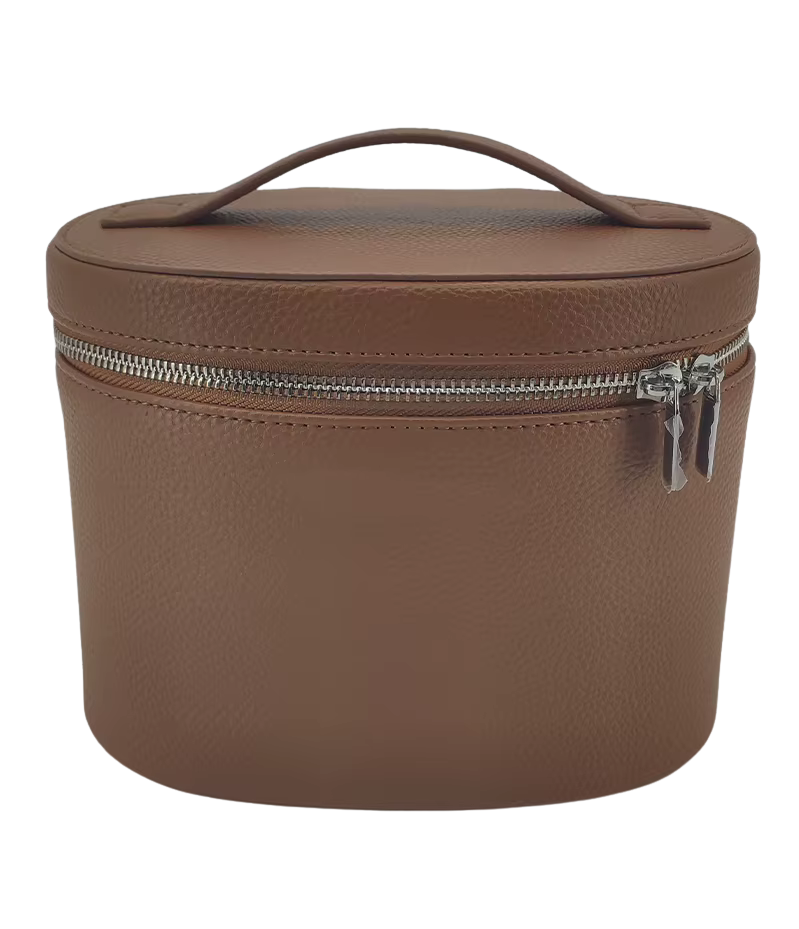 Necessär & Sminkväska – Lyxig toalettväska i läderlook (stor)