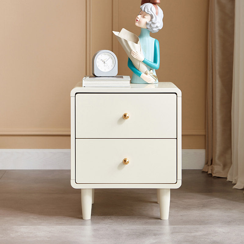 Nordic Modern Minimalist White Bedside Table for Children-0