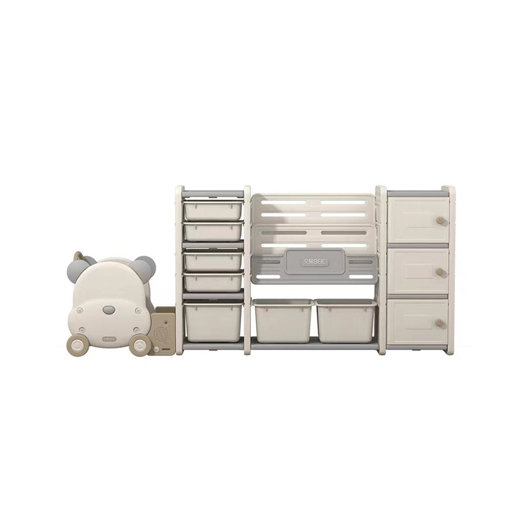 Odin Bear Ivory Bookshelf & Storage Combo Set-0