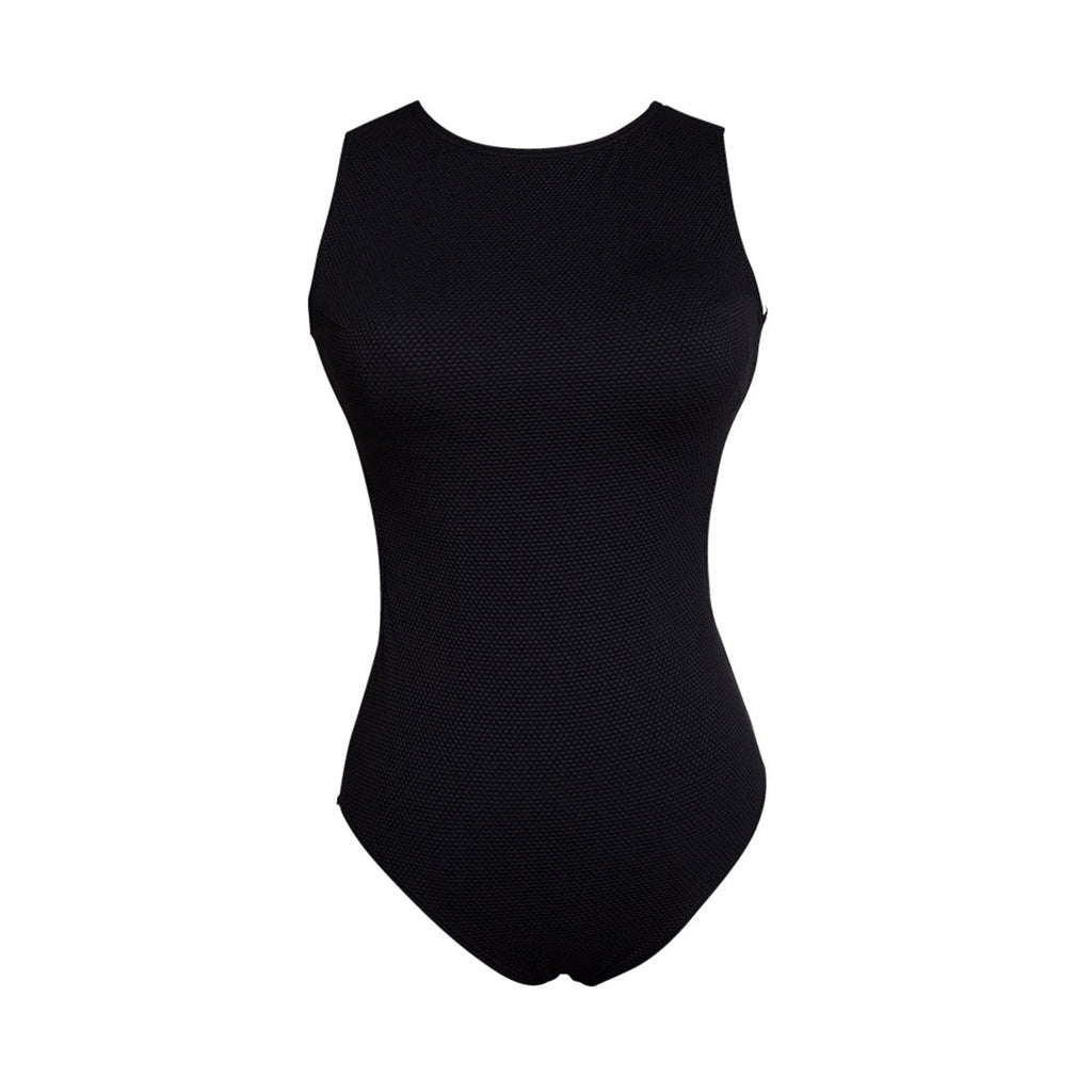 One Piece Open Back Athletic Swimwear-3