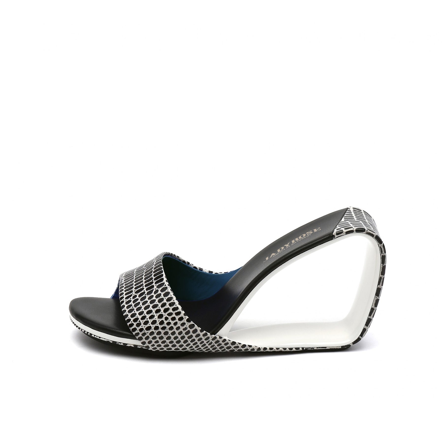 Open Toe Architectural Wedge Sandals-0