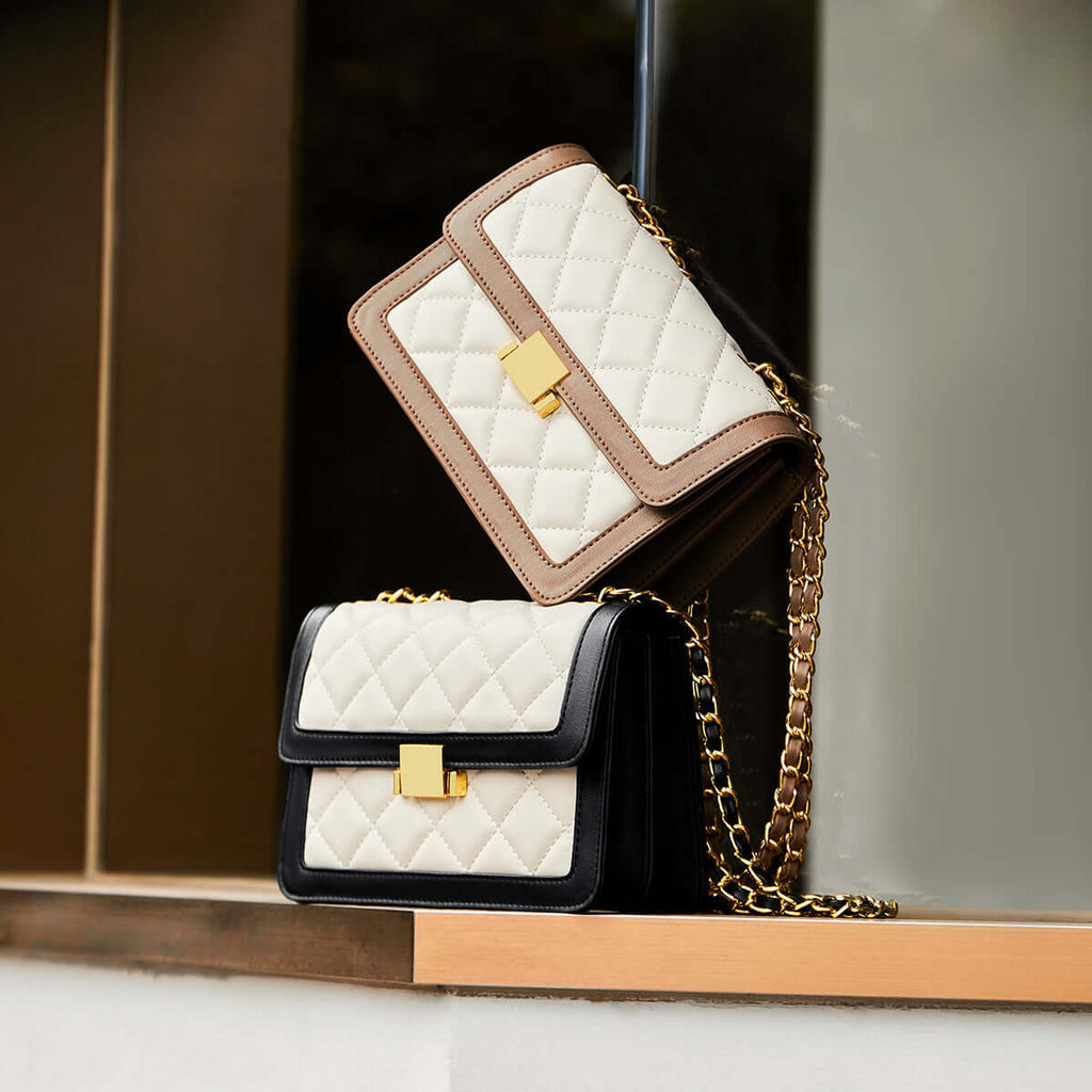 Paris Diamond-Quilted Chain Shoulder Bag-1