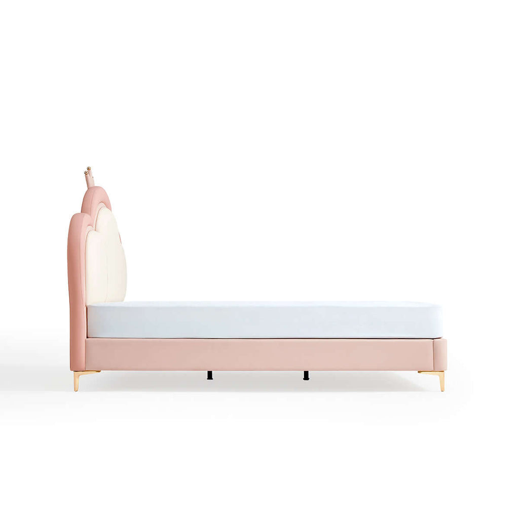 Pink Cloud Princess Bed with Mattress-1