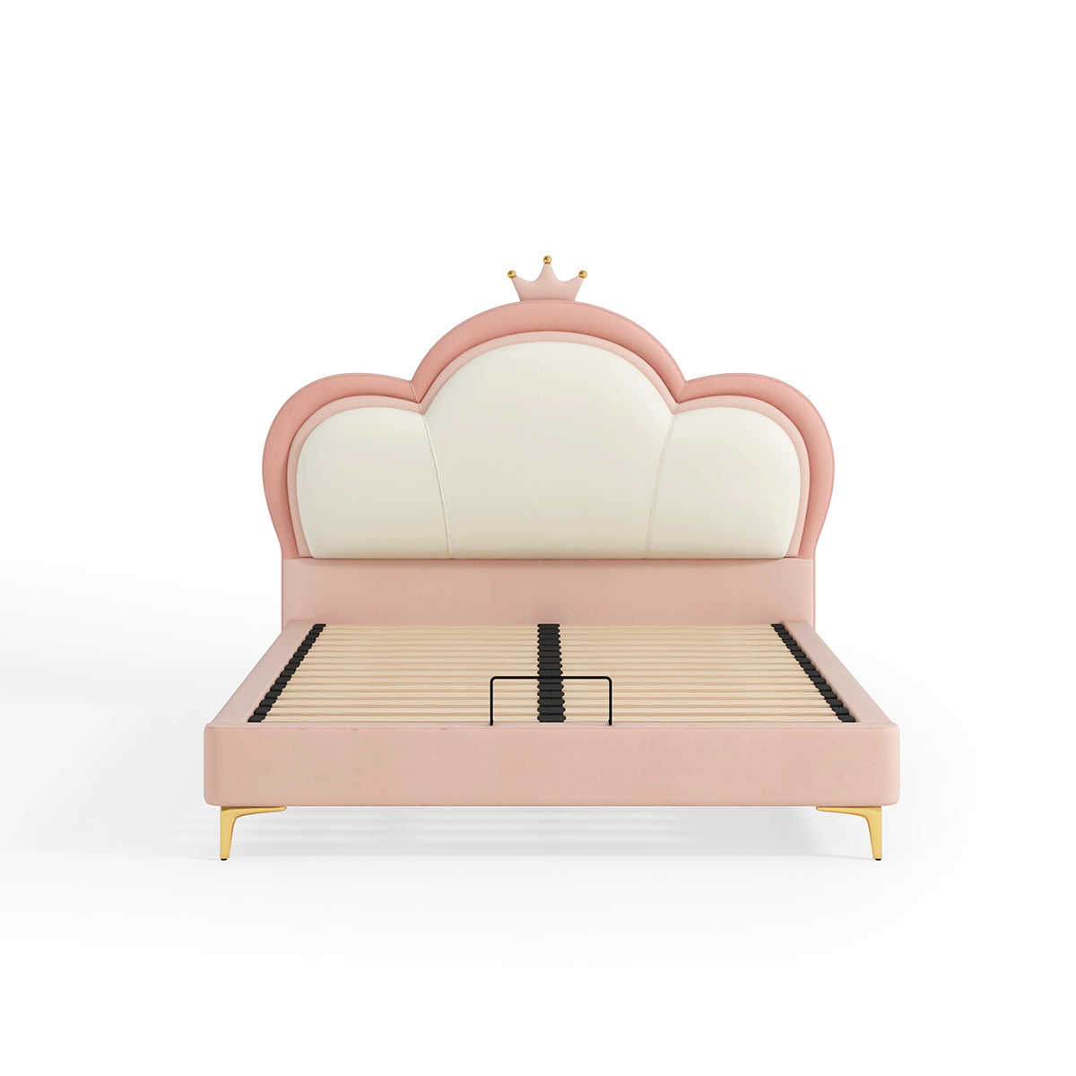 Pink Cloud Princess Bed with Mattress-2