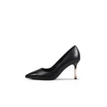 Pointed Toe Pearl Heel Stilettos-0