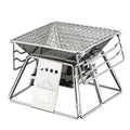 Portable Stainless Steel BBQ Grill Non-Stick Surface Foldable Outdoor Camping Picnic Tool