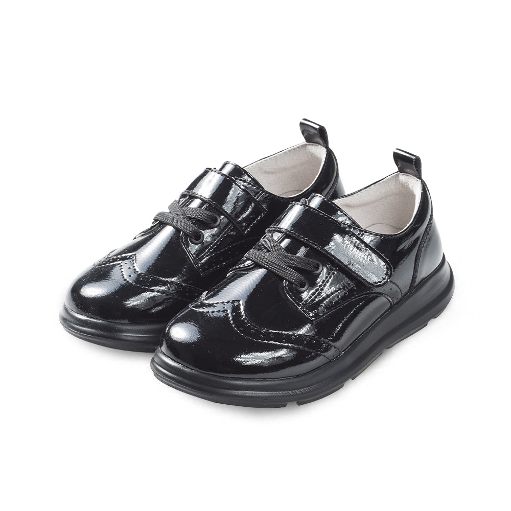 Posh Kids Soft Sole Leather Brogue School Shoes-1