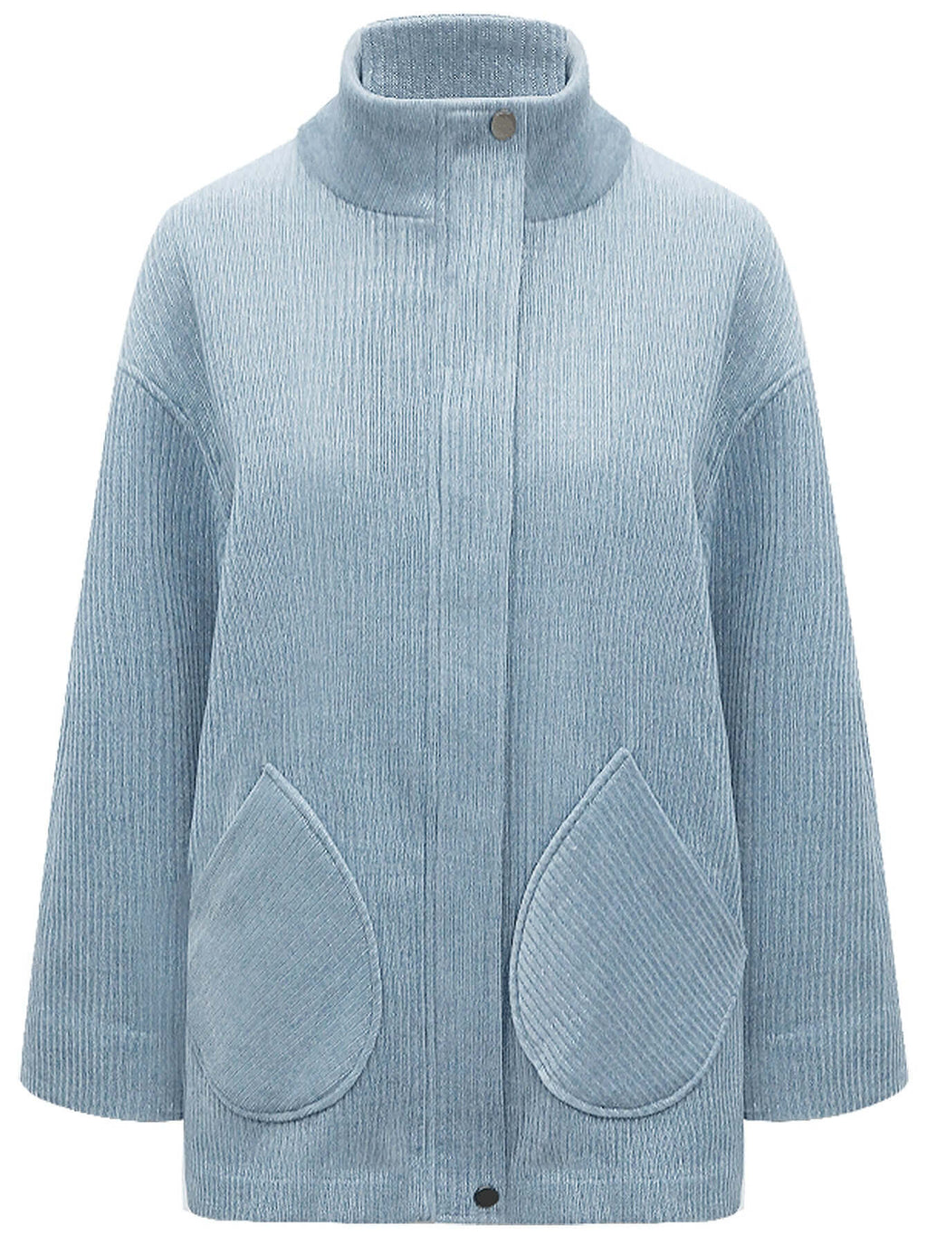 Powder Blue Chenille Coat-3