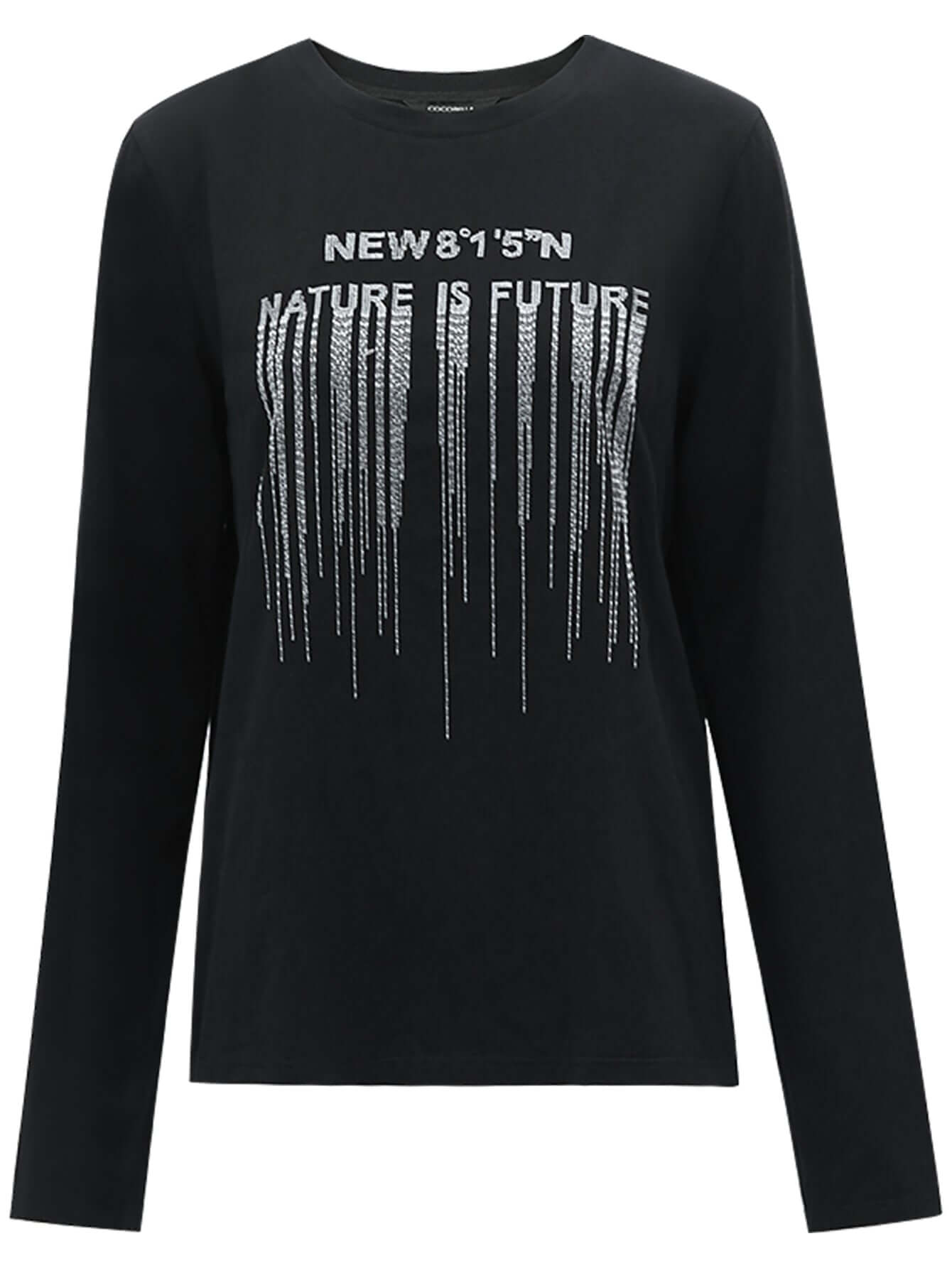 Printed Black Long Sleeve NATURE IS FUTURE-3