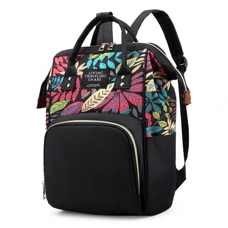 Printed Mommy Backpack Diaper Bag
