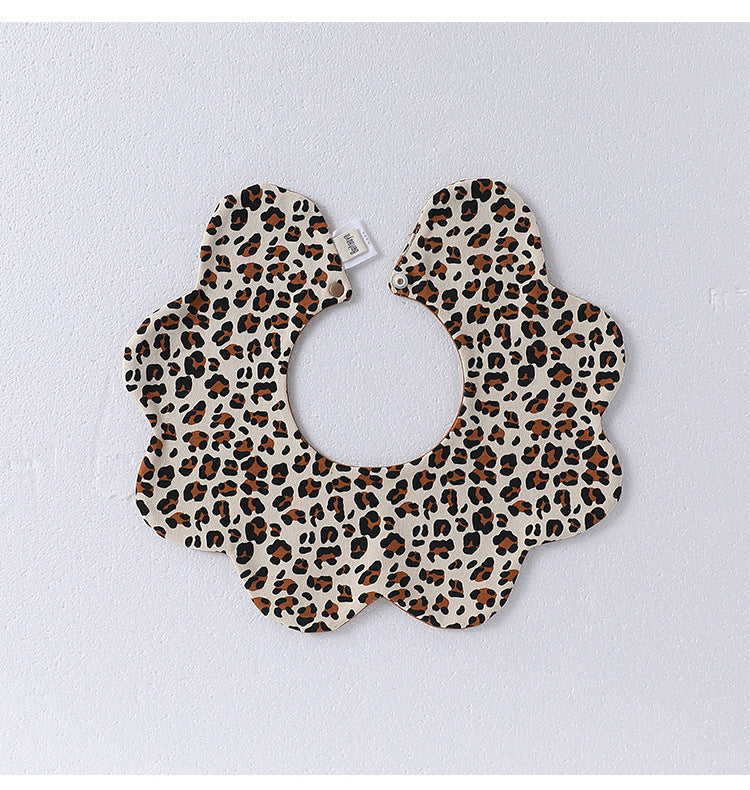 Adorable Simple Pattern Cotton Snap-on Flowers Shaped Bib