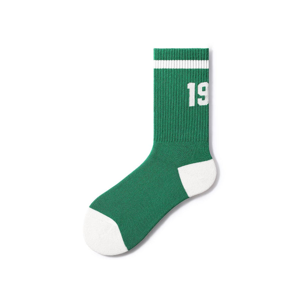Retro Reminder All-season Unisex 5pcs Active Crew Socks Set-3