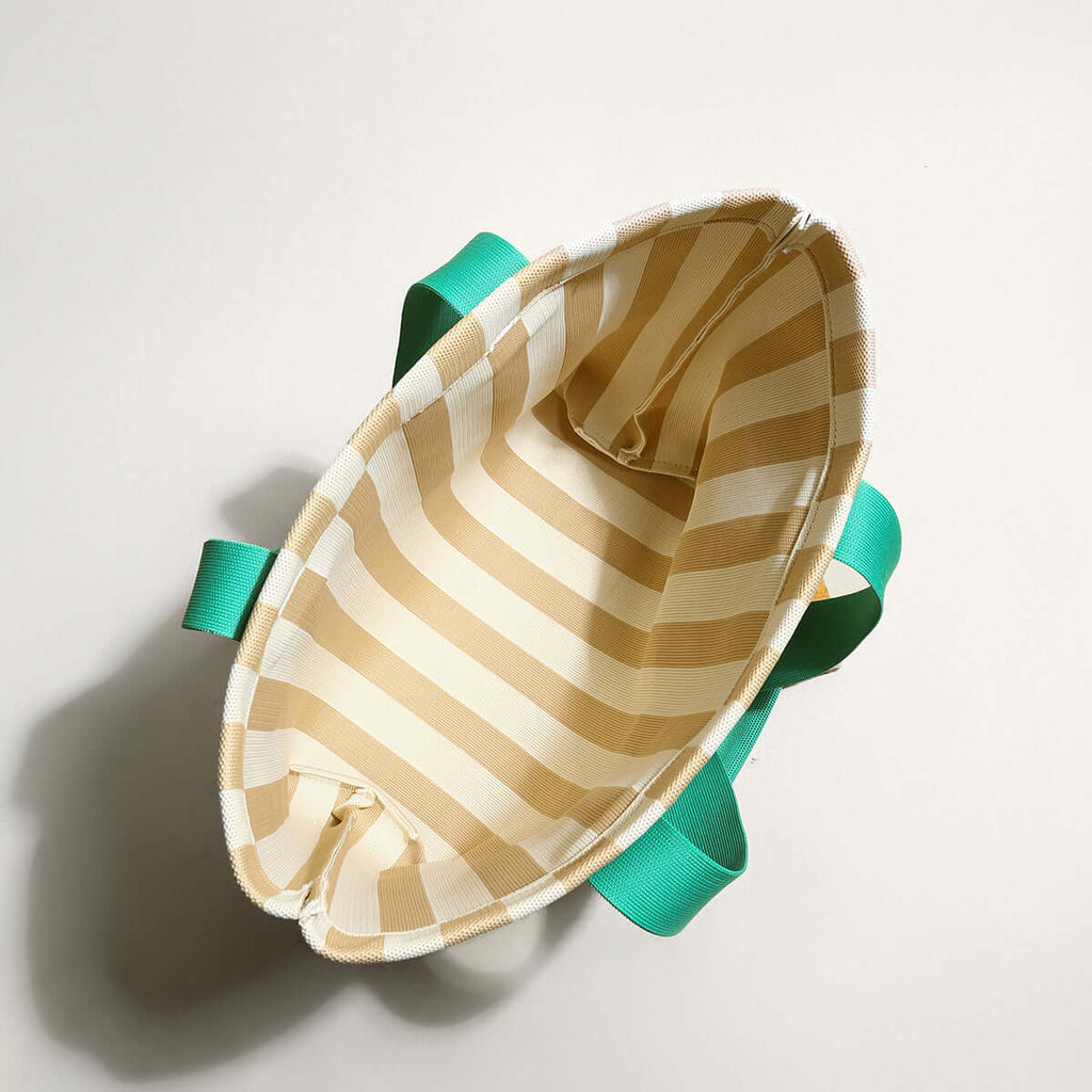 Retro Striped Canvas Tote Bag-2