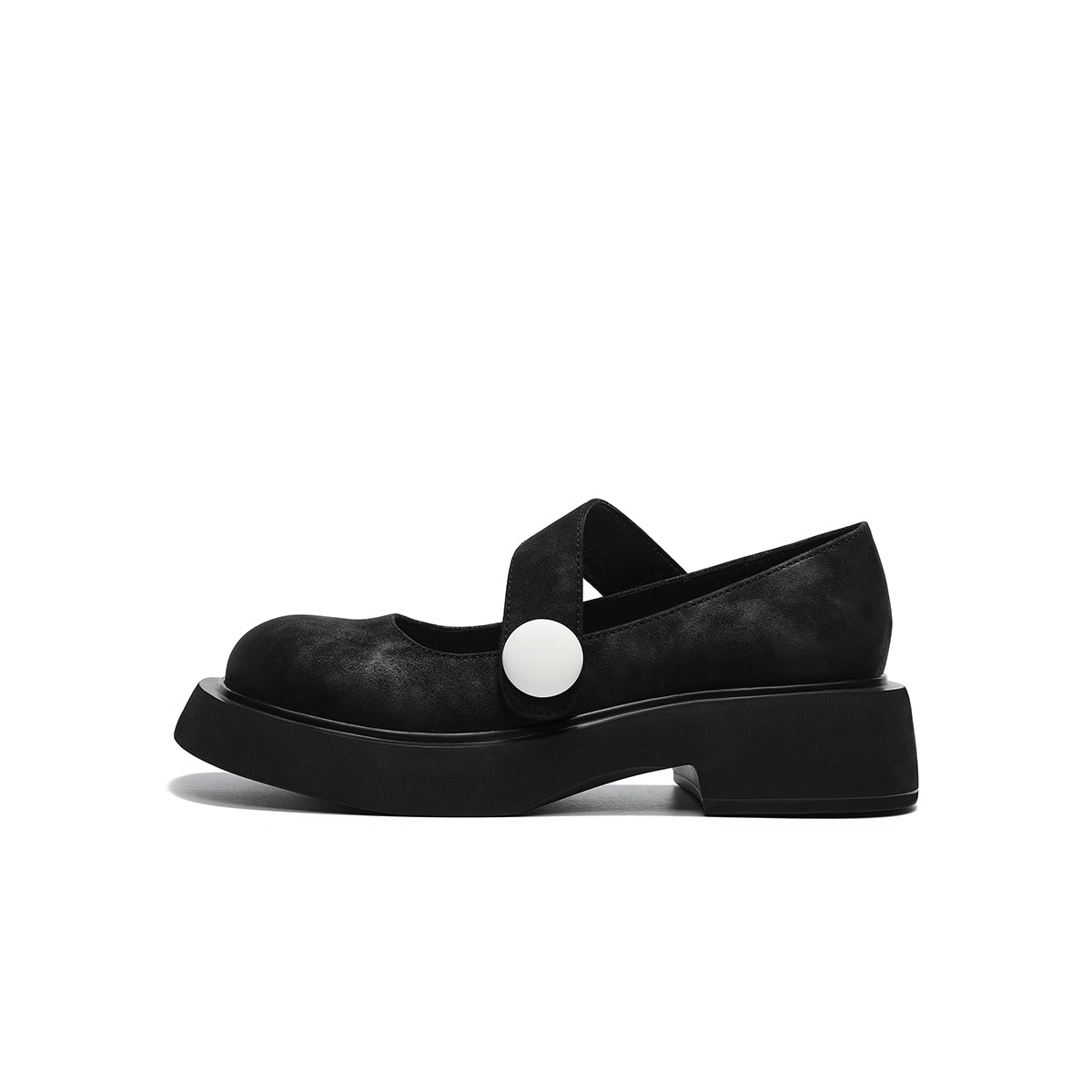 Round-Toe Low-Cut Platform Mary Jane Shoes-0