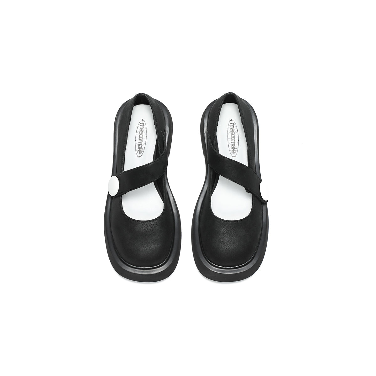 Round-Toe Low-Cut Platform Mary Jane Shoes-4