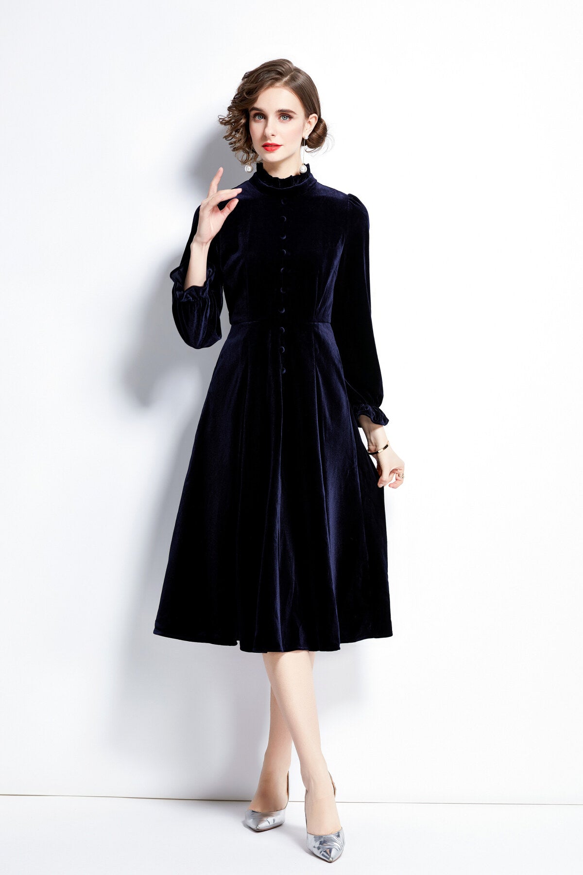Royal Palace Velvet Dress