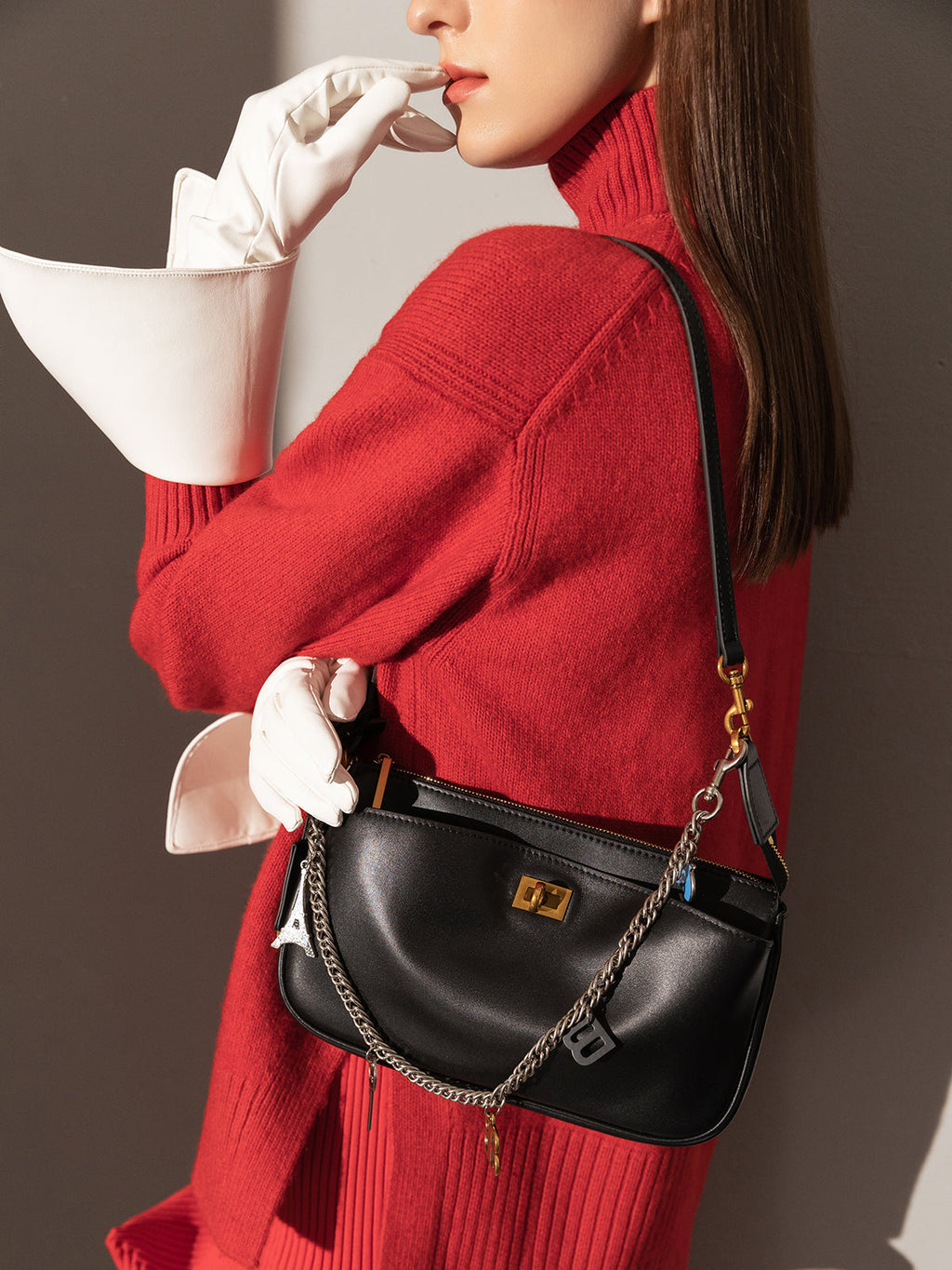 Santa Monica Leather Shoulder Bag-4