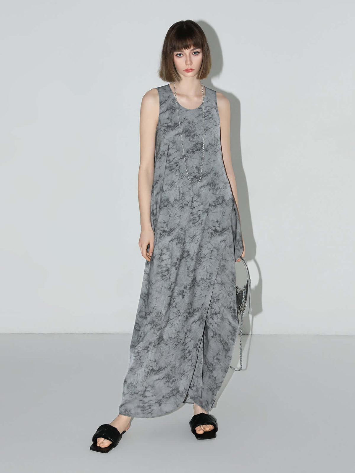 Serene Zen Tie-Dye Print Tank Dress