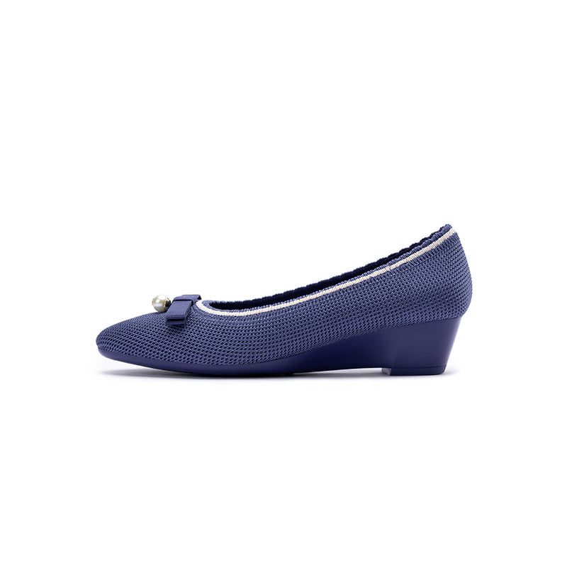 Shallow Wedge Comfortable Soft Sole Work Shoes-5