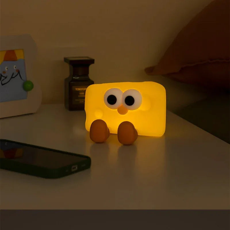Silicone Cheese Small Night Lamp Cute Home Decor