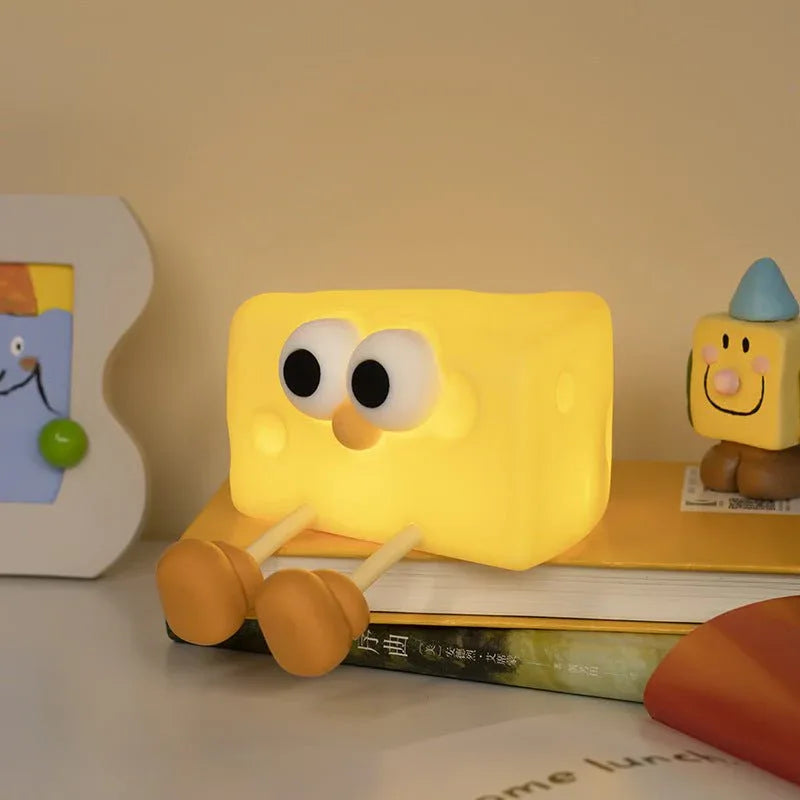 Silicone Cheese Small Night Lamp Cute Home Decor