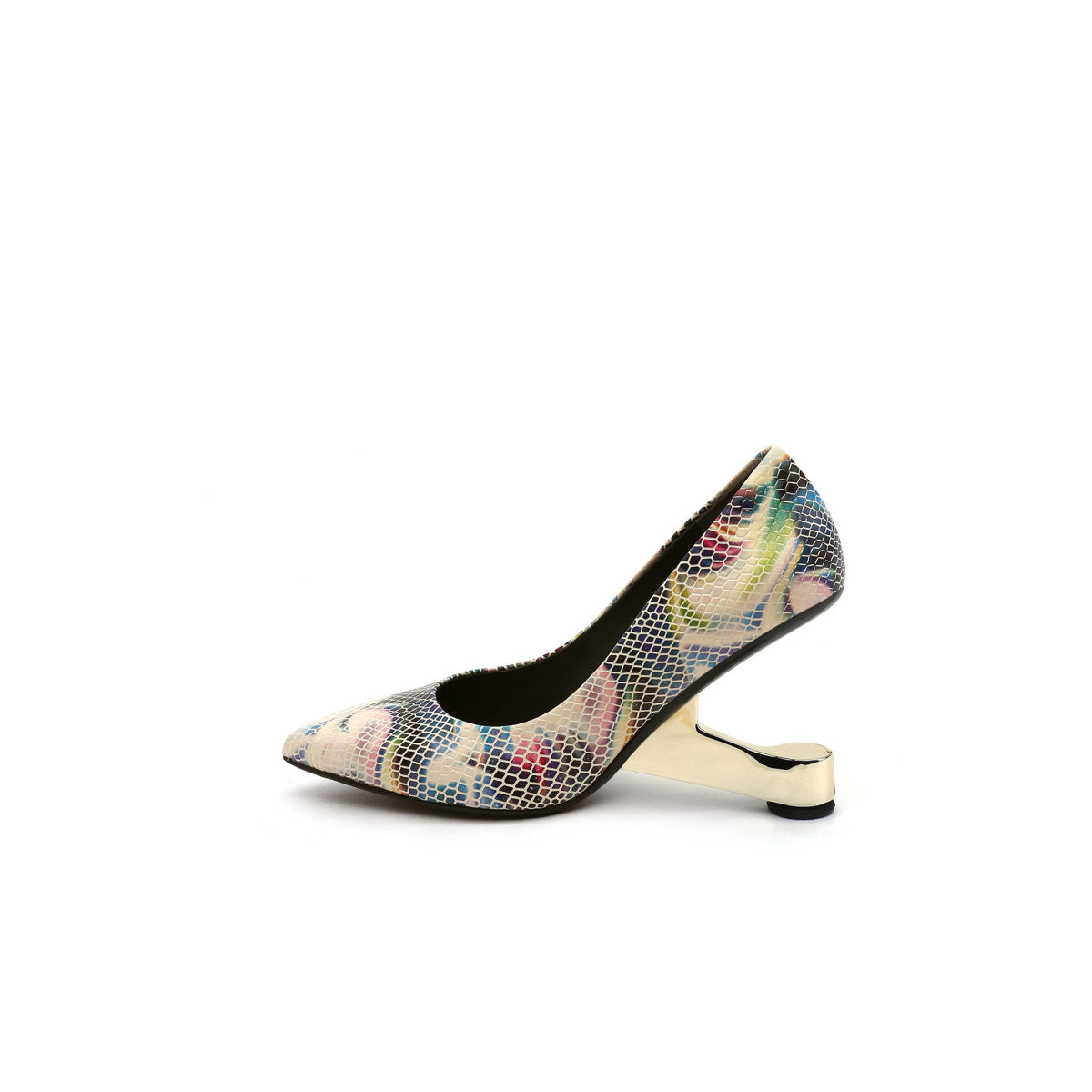 Sleek Pointed Toe Glass Heel Pumps-5