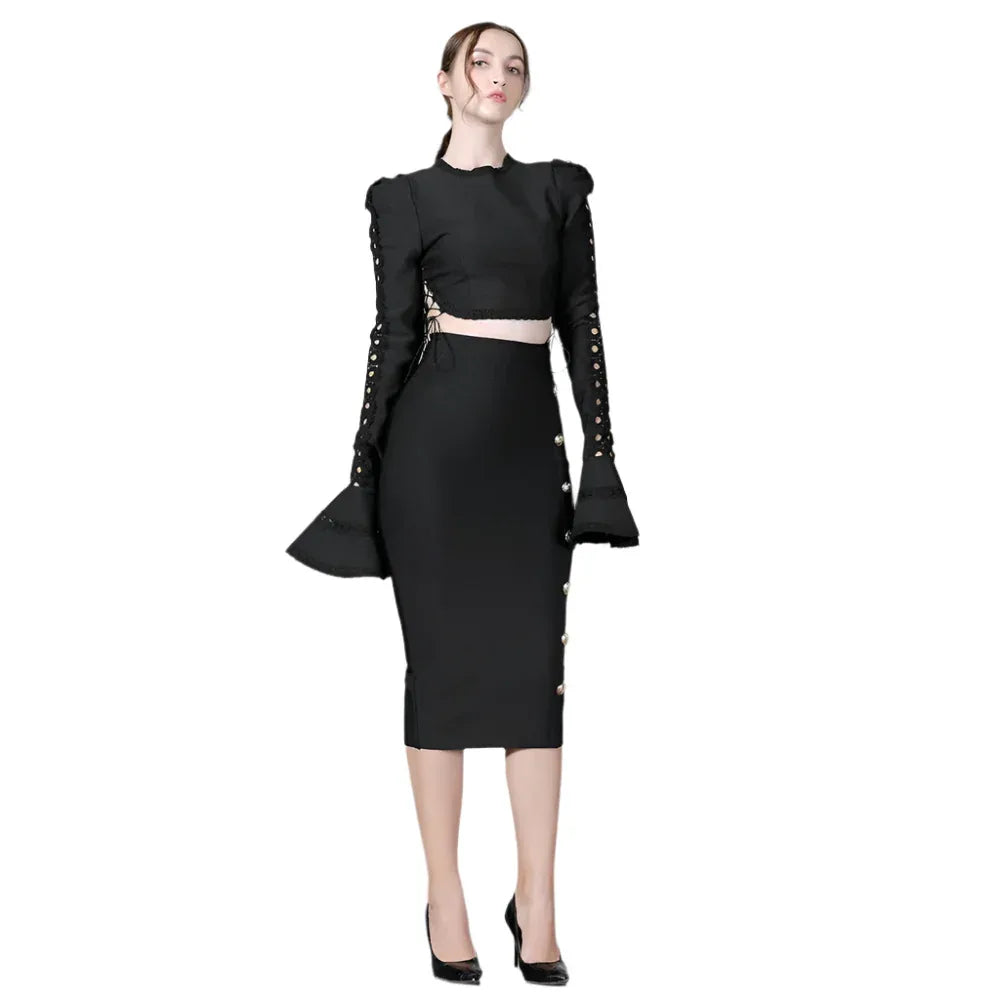 Slim Fit Bandage Temperament All-Match Hip Skirt