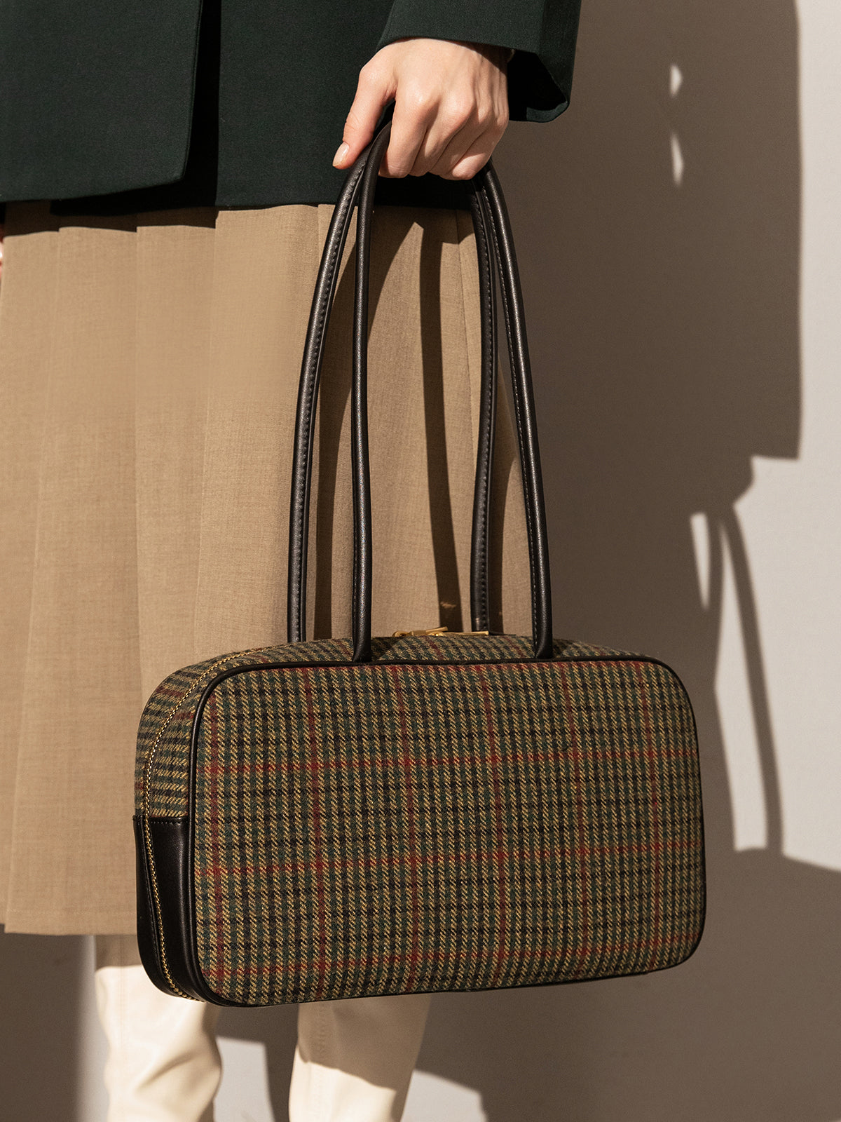 Sloane Tartan Top Handle Bag-5