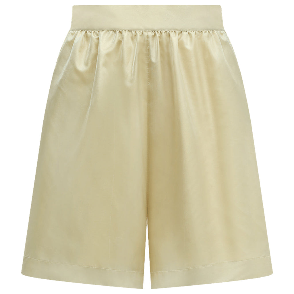 Soft High-Rise Beige Shorts-3
