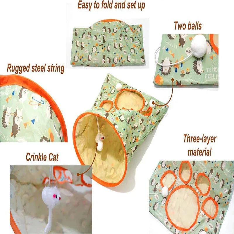 Steel Ring Cat Tunnel Toy