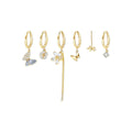 Strolling In The Garden Gold Earrings Set-0