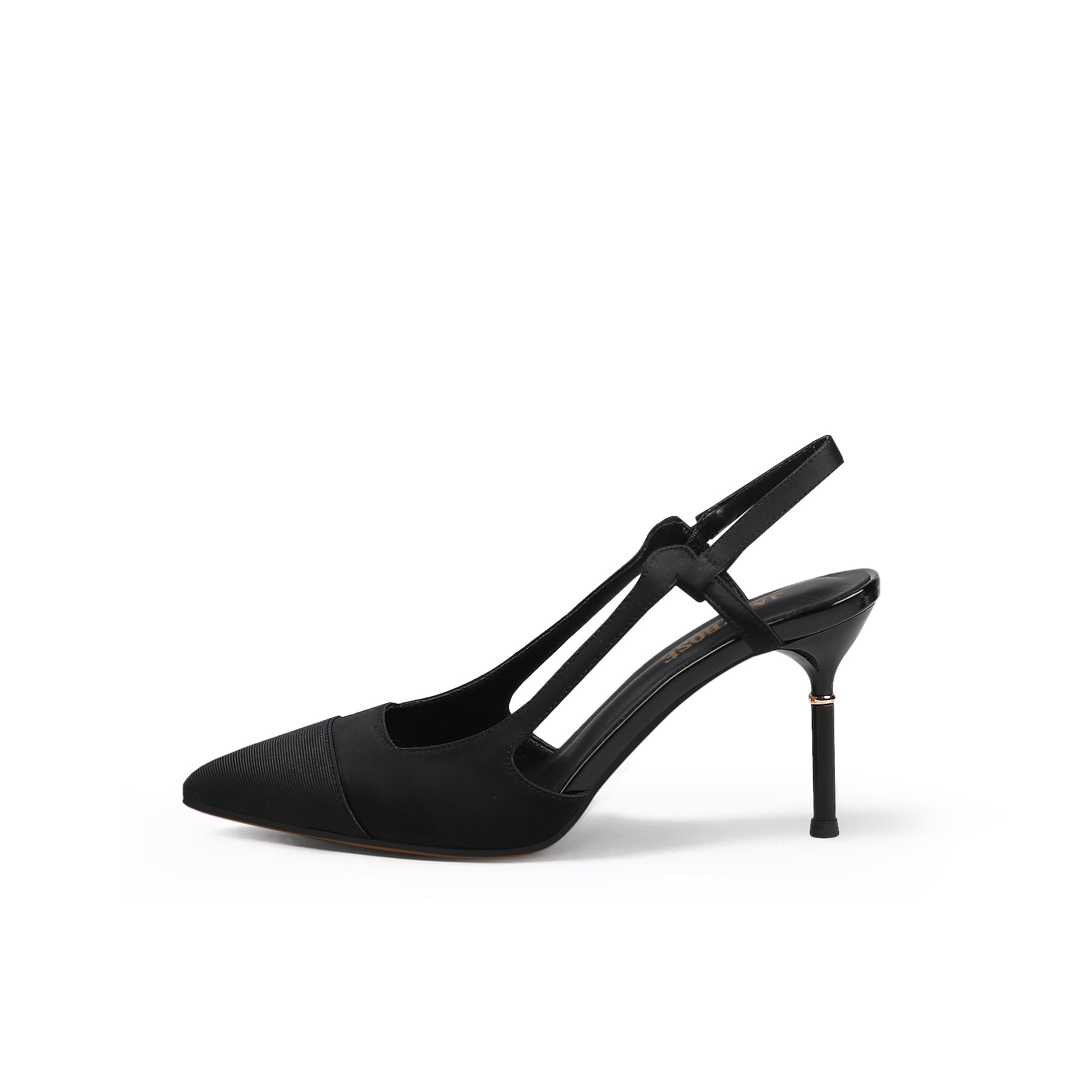 Suede Cap Classic Slingback Kitten Pumps-0