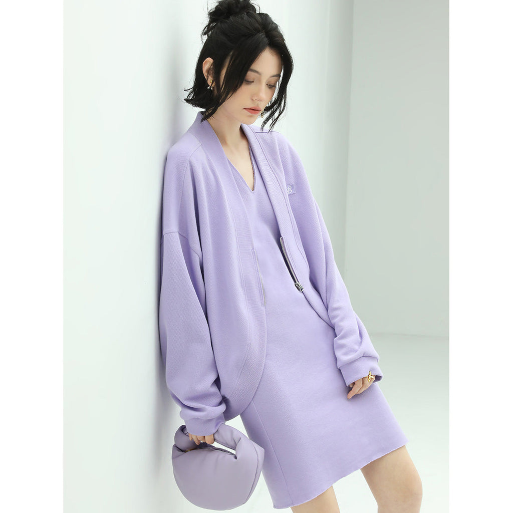 Sweet Relaxed Fit Lavender Cardigan-2