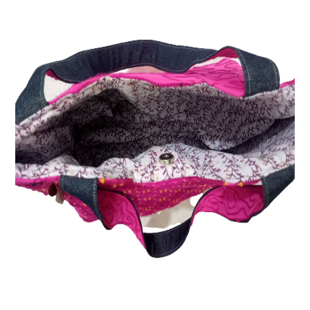 Handmade Antique Jazzberry Jam Tote Bag-3