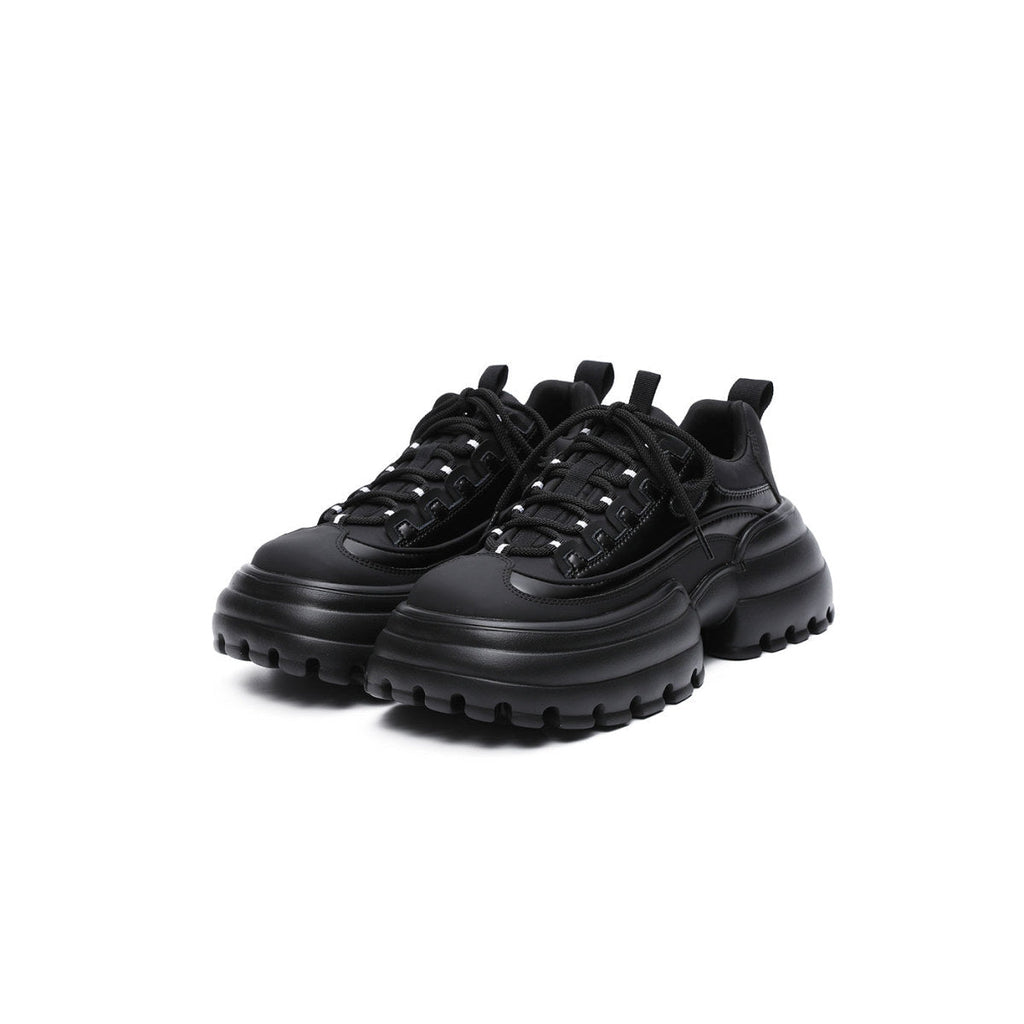 Thick Gear Heel Platform Lace Ups-2
