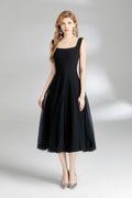Thick Strap Tulle Puffy Fairy Midi Dress