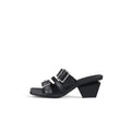 Triple Strap Heeled Mules-0