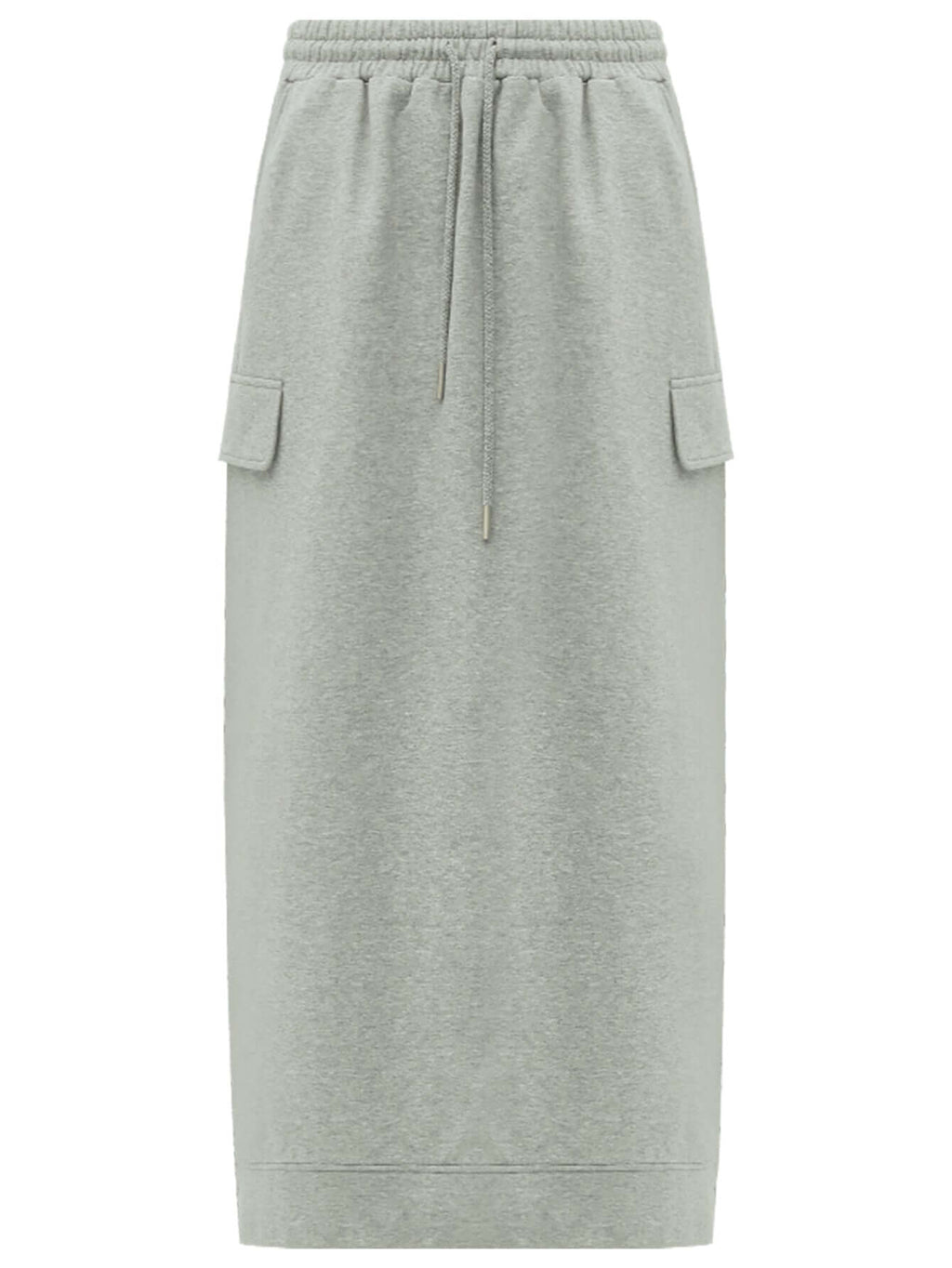 Ultimate Grey Drawstring Midi Skirt-3