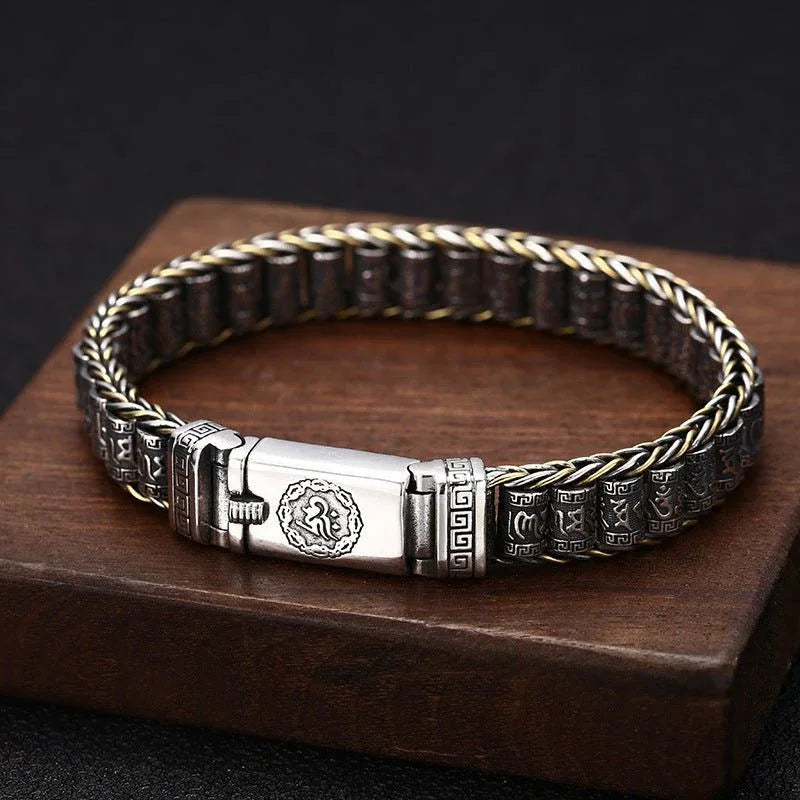 Unisex 925 Silver Turn Bead Bracelet