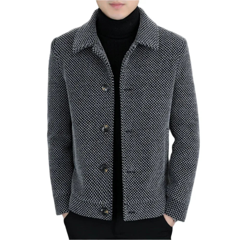 Velvet Padded Thickened Short Coat For Men