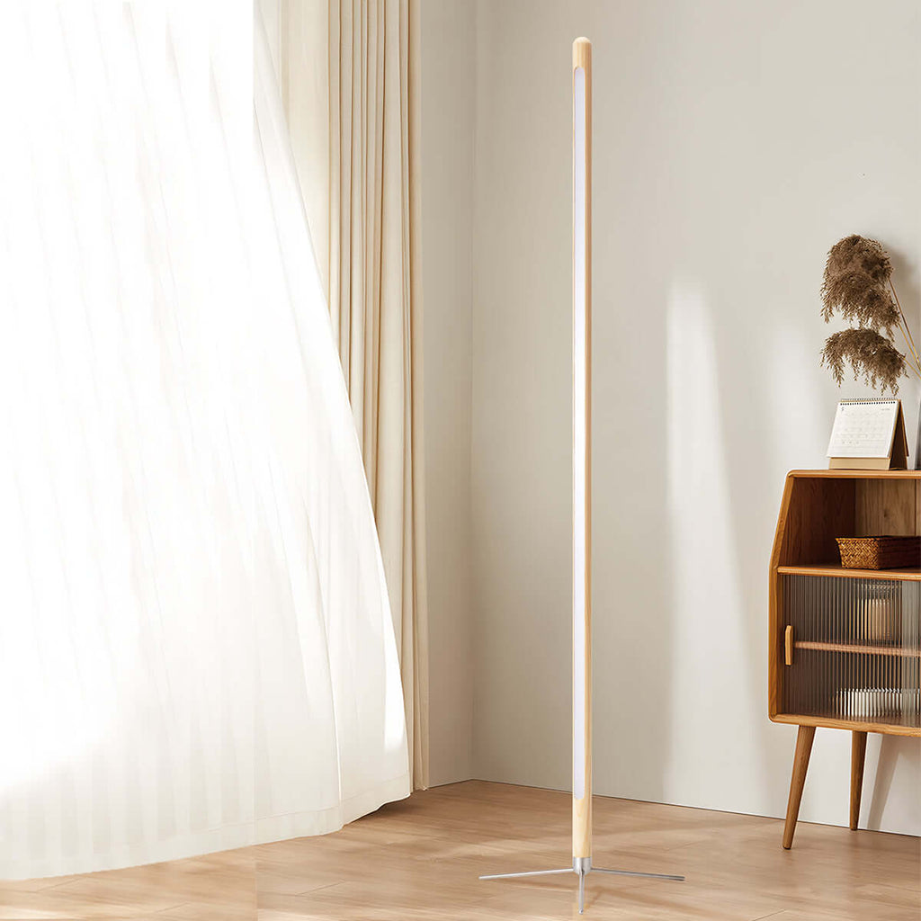 Vertical Solid Wood Floor Lamp-0