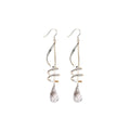 Wavy Chandelier Gold Earrings-0