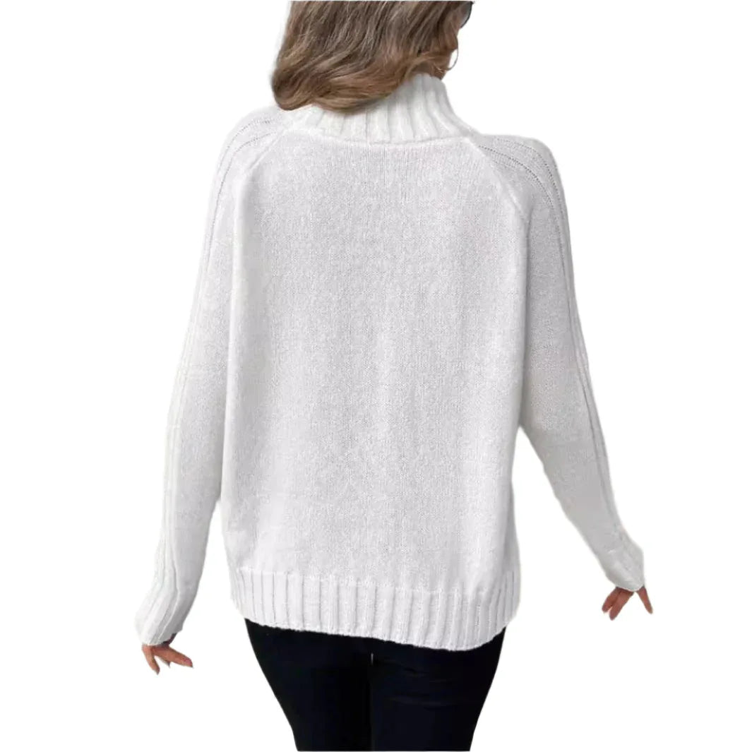 Women's Solid Color Pullover Long Sleeve Turtleneck Sweaters